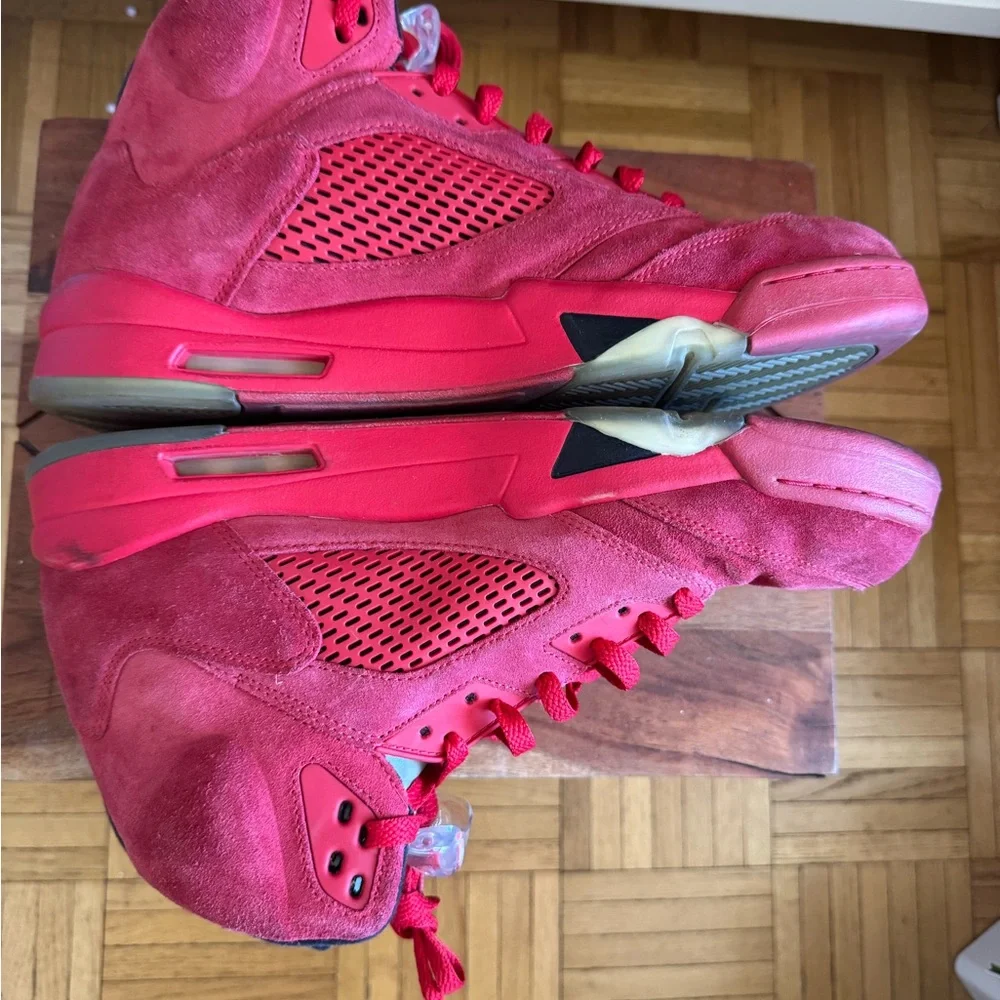 5’s Jordan Red Suede Men’s 13 - Picture 14 of 15